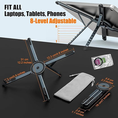 3-in-1 Laptop Stand with Phone & Tablet Holder