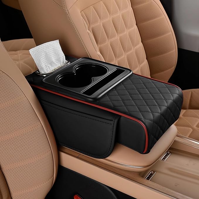 Car Middle Center Console Cover with Cup Holder 5-in-1