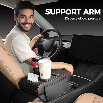 Car Middle Center Console Cover with Cup Holder 5-in-1